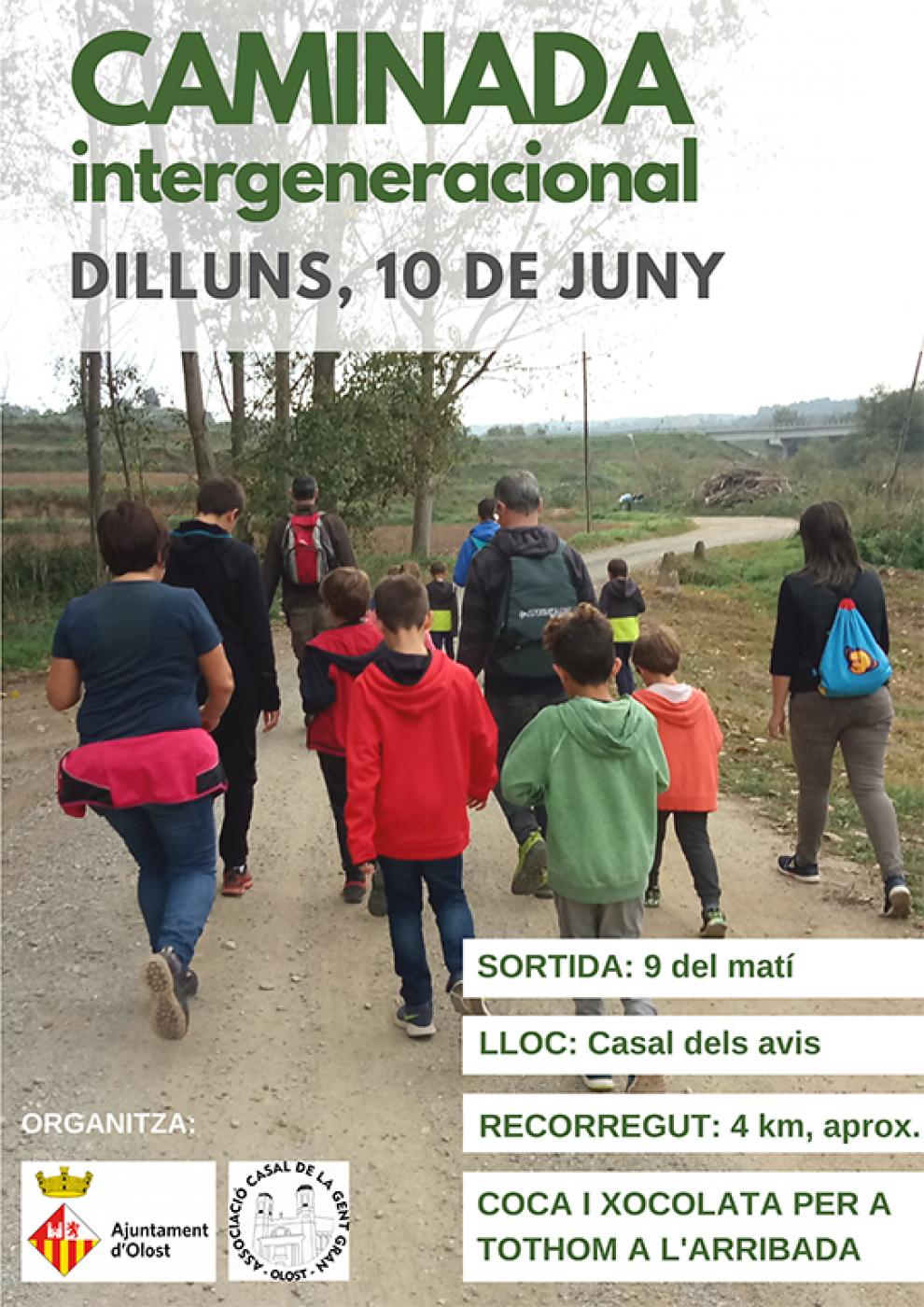 El Casal dels Avis d'Olost us convida a participar en una nova edició de la Caminada Intergeneracional